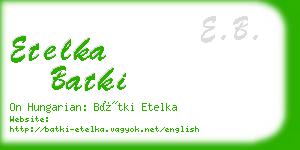 etelka batki business card